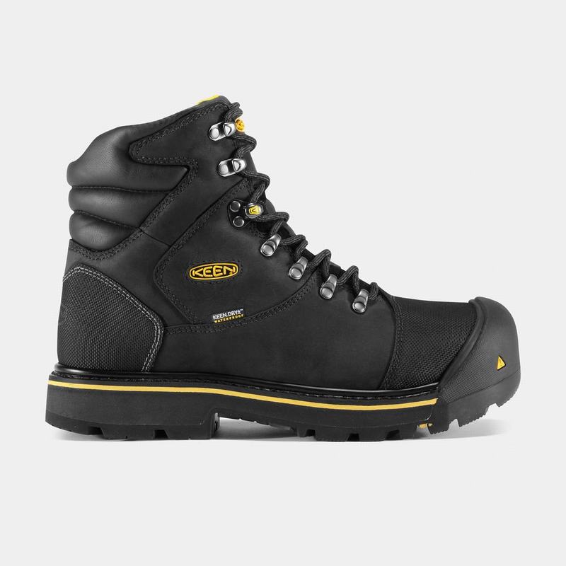 Botas De Trabajo Keen Milwaukee Waterproof Steel Toe Para Hombre Negros - Botas Keen Mexico (436029-